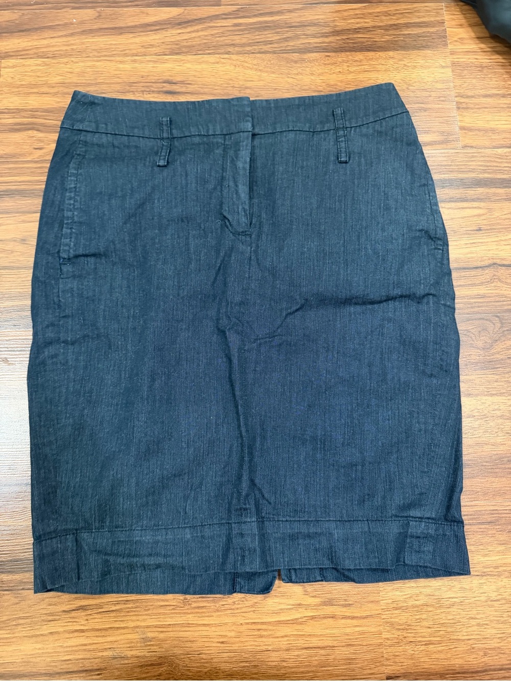 LOFT Dark Denim Pencil Skirt - Navy